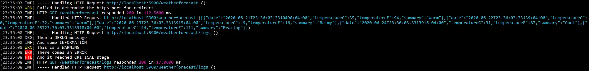 AnsiConsoleTheme.Literate